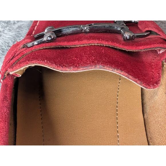 ALFANI JAMES Men’s Red Suede Loafers Classic Driving Moccasins Size 11 - Picture 8 of 11